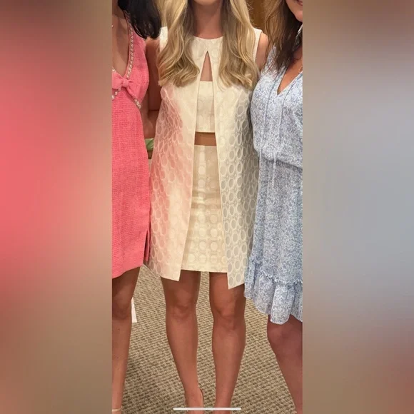 Alexis Asha Dress -Size Medium, ivory jacquard - Picture 6 of 6